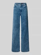 Spodnie damskie - Jeansy o szerokim kroju z mieszanki bawełny ekologicznej model ‘Myolanda’ - miniaturka - grafika 1