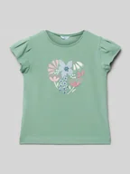 Koszulki dla dziewczynek - T-shirt z nadrukowanym motywem - miniaturka - grafika 1
