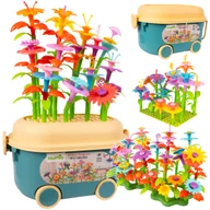 Klocki - Klocki Kwiatki Kreatywne Kwiaty Konstrukcyjne Ogród Zestaw DIY 139 El. - miniaturka - grafika 1