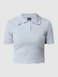 Koszulki i topy damskie - Koszulka polo krótka z dodatkiem streczu model ‘Taya’ - grafika 1