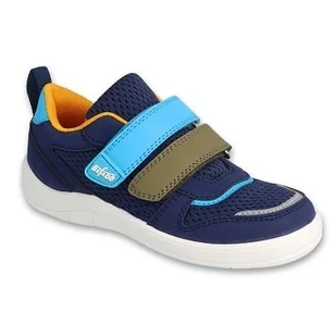 Befado obuwie dziecięce navy blue/orange 452Y005 niebieskie - Buty dla dziewczynek - miniaturka - grafika 1