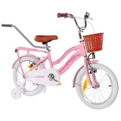 Rowery - Rower dziecięcy HUFFY Retro Vintage 16 cali dla dziewczynki Perłowo-różowy - miniaturka - grafika 1