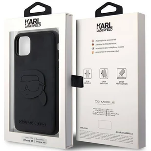 Karl Lagerfeld KLHCN613DRKNK iPhone 11 / Xr 6.1" czarny/black hardcase Rubber Karl Head 3D - Etui i futerały do telefonów - miniaturka - grafika 18