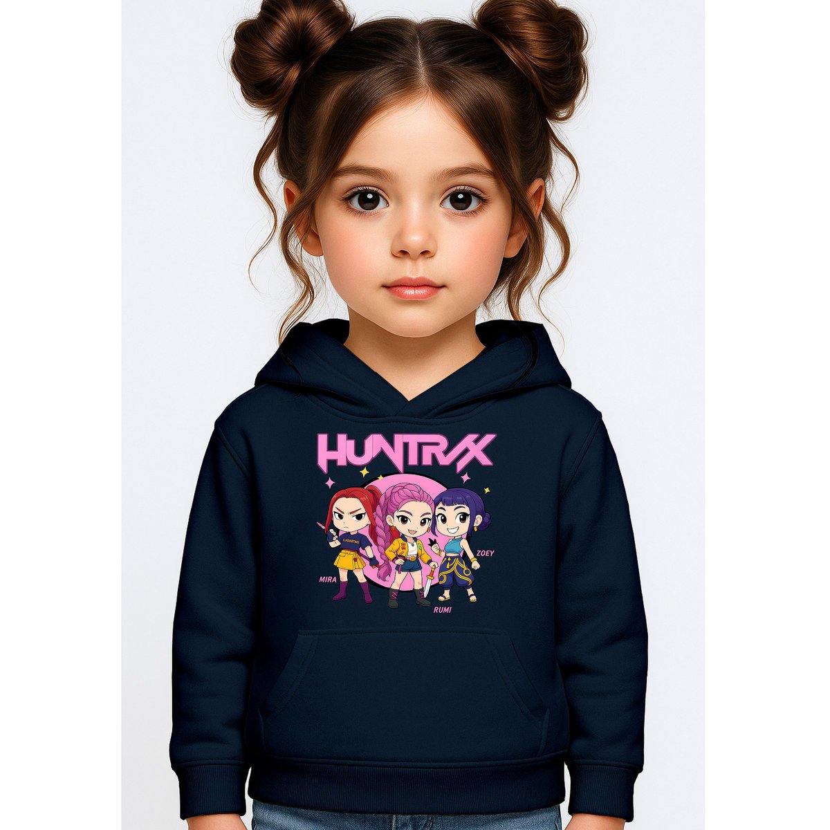 BLUZA DZIECIĘCA KPOP DEMON HUNTERS HUNTRIX 110-116 Z KAPTUREM BAWEŁNIANA