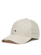 Czapki damskie - Tommy Hilfiger Czapka z daszkiem Essential Flag Linen Cap AW0AW17130 Écru - miniaturka - grafika 1