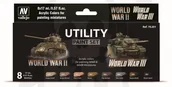 Kolejki i akcesoria - Vallejo Zestaw farb Utility Paint Set WWII & WWIII Vallejo 70201 - miniaturka - grafika 1