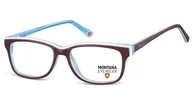 Okulary korekcyjne, oprawki, szkła - Okulary oprawki korekcyjne, optyczne nerd Montana MA81G brazowo-niebieskie - miniaturka - grafika 1