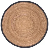 Dywany - Dywan Wicker okrągły 140 cm brązowo-czarny - miniaturka - grafika 1