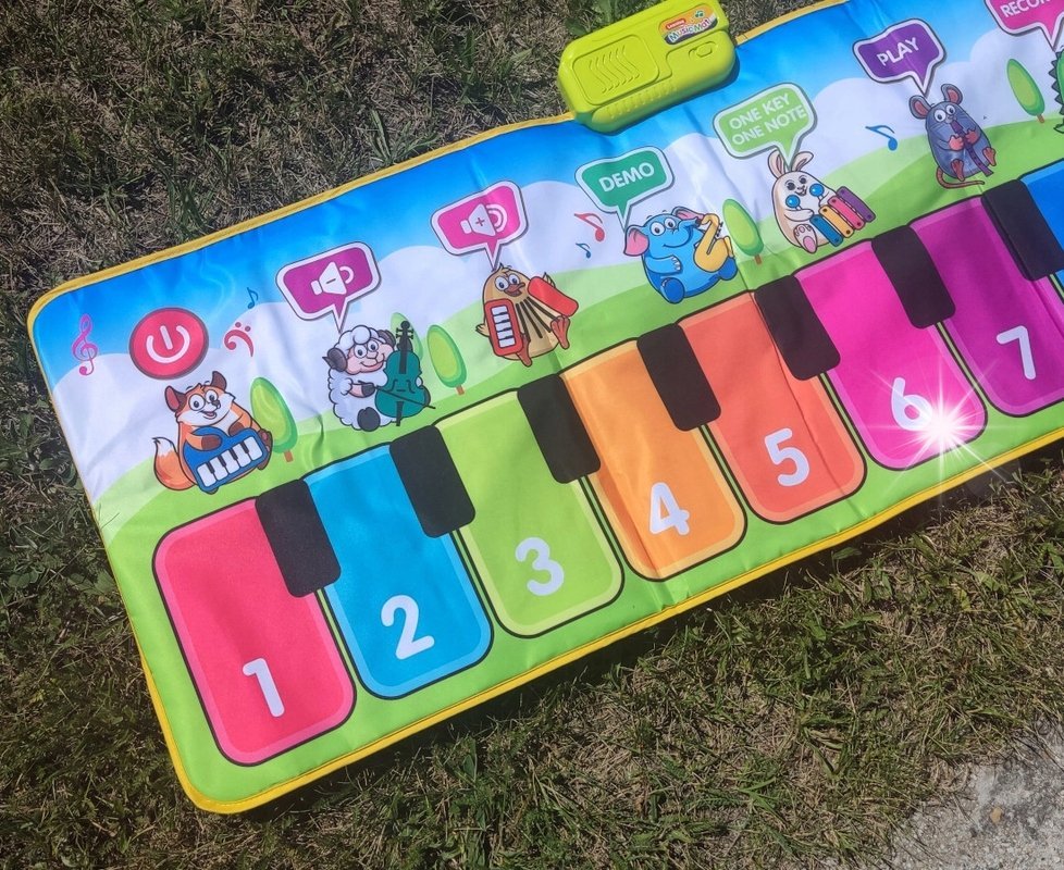 MATA MUZYCZNA TANECZNA dla dzieci 130X48 cm DO TAŃCZENIA PIANINKO NAGRYWA