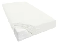 Prześcieradła - Biberna Prześcieradło z dżerseju, różne rozmiary (180 - 200 x 200 - 220 cm, Kremowy) - miniaturka - grafika 1