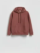 Bluzy męskie - Reserved - Bluza z kapturem - bordowy - miniaturka - grafika 1