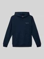 Swetry dla chłopców - Bluza z kapturem i detalami z logo - miniaturka - grafika 1