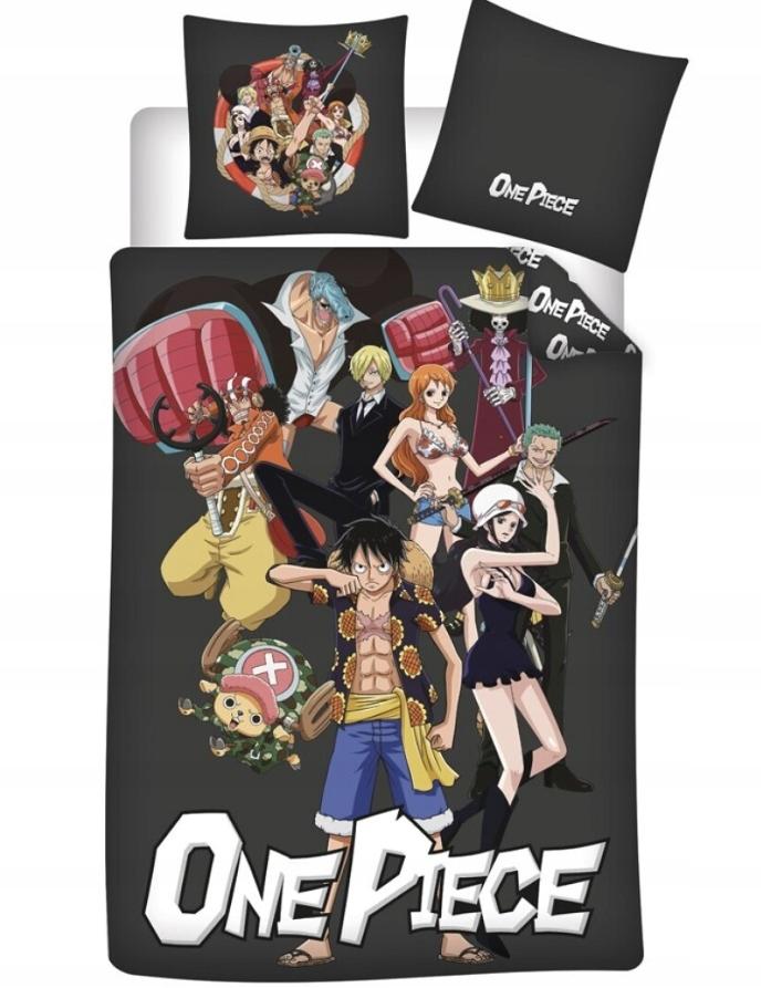 One Piece Drużyna Pościel 140x200cm 100% mikrofibra Poduszki