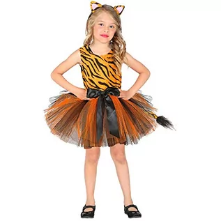 Sukienki i spódniczki dla dziewczynek - Widmann Widmann 10363 - kostium dziecięcy tygrys, sukienka z tutu i opaska na włosy, zwierzęta, impreza tematyczna, karnawał 10363 - grafika 1