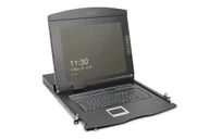 Akcesoria do serwerów - Digitus Konsola 19" HD LCD KVM, 8 portów VGA, klawiatura US - miniaturka - grafika 1