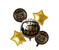 Balony i akcesoria - Zestaw balonów Sylwester, Nowy Rok, 5 el - miniaturka - grafika 1
