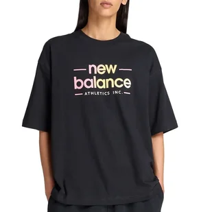 Koszulka damska New Balance WT53916BK - czarna - Koszulki i topy damskie - miniaturka - grafika 1