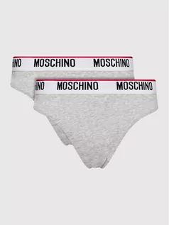 Majtki damskie - Moschino Underwear Swim Komplet 2 par fig brazylijskich 4745 9003 Szary - grafika 1
