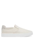Trampki damskie - Calvin Klein Tenisówki Vulc Slip On - Jacq HW0HW02411 Écru - miniaturka - grafika 1