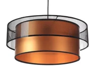 Lampy stojące - Miedziano-czarna lampa wisząca nad stół z siatką - 4X S421 Alevri - miniaturka - grafika 1