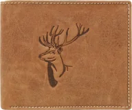 Portfele - Wild Skórzany męski portfel Wild ANIMALS N992-CHM DEER NoSize - miniaturka - grafika 1