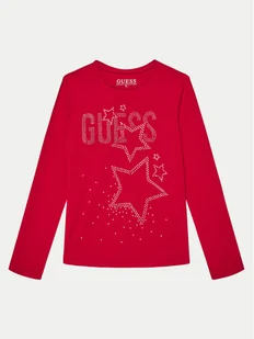 Guess Bluzka J4BI09 J1314 Czerwony Regular Fit - Bluzki damskie - miniaturka - grafika 1