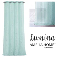 Firany - Miętowa zasłona AmeliaHome Lumina Eyelets, 140x250 cm - miniaturka - grafika 1