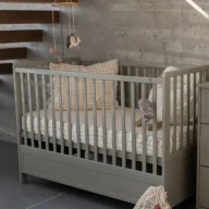 Łóżeczka i kojce - Łóżeczko 70 x 140 cm z opcją tapczanika Vintage Eukaliptus - miniaturka - grafika 1