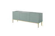 Szafki RTV - Szafka RTV Nicole 150 cm - szałwia MDF / złote nóżki - miniaturka - grafika 1