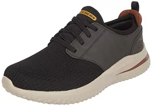 Skechers Męskie trampki Delson 3.0 Mooney, Czarna dzianinowa siatka, 40 EU - Trampki męskie - miniaturka - grafika 1