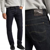 Spodnie męskie - Lee BROOKLYN STRAIGHT proste klasyczne ciemne spodnie jeansowe W46 L32 - miniaturka - grafika 1