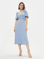 Sukienki - YAS Sukienka koktajlowa Athena 26032476 Niebieski Regular Fit - miniaturka - grafika 1