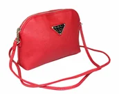 Torebki damskie - Torebka Klasyczna Mała JENNIFER JONES Listonoszka Skóra Włoska 3820 CZERWONY - miniaturka - grafika 1