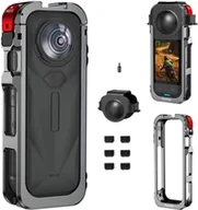 Akcesoria do kamer sportowych - ALUMINIOWA OBUDOWA RAMA KLATKA OCHRONNA ZABEZPIECZAJĄCA DO INSTA360 X5 + OSŁONA OBIEKTYWU - miniaturka - grafika 1