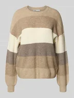 Swetry damskie - Sweter z dzianiny o luźnym kroju z mieszanki wiskozy model ‘ATIA’ - miniaturka - grafika 1