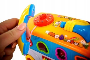 INTERAKTYWNY AUTOBUSIK Z TELEFONEM KLOCKI 2201P - Zabawki interaktywne dla dzieci - miniaturka - grafika 7