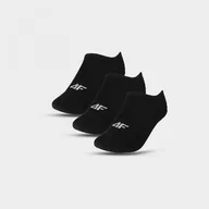 Skarpetki męskie - Męskie skarpetki niskie (3-pack) 4 F 4FWMM00USOCM275 - czarne - miniaturka - grafika 1