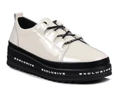 Półbuty damskie - Półbuty damskie na platformie skórzane beżowe S.Barski LR592B -41 - miniaturka - grafika 1