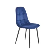 Krzesła - Krzesło Granatowy Velvet Bricky w Stylu K-417 i-meble.eu - miniaturka - grafika 1