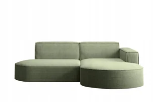 Sofa w kształcie L Modena narożnik tkanina Poso jasnozielony prawy - Narożniki - miniaturka - grafika 1