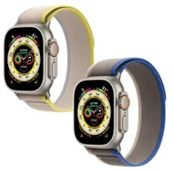 Akcesoria do smartwatchy - 2x PASEK DO ZEGARKA APPLE WATCH 1/2/3/4/5/6/7/8/9/SE 38/40/41mm SZARY KREM - miniaturka - grafika 1