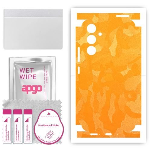 folia naklejka skórka strukturalna na TYŁ+BOKI do Samsung Galaxy A54 - Moro Camo Żółty - apgo SKINS