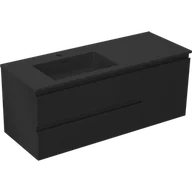 Szafki łazienkowe - Mexen Orio szafka łazienkowa 120 cm z umywalką Otis lewą, 2S, 1D, czarna mat - 91A13-12047-3-BBFFF71-W18L71 - miniaturka - grafika 1