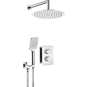 Stelaże i zestawy podtynkowe do WC - Deante BXYZ0EBT KOMPLET PODTYNKOWY NATRYSKOWY CHROM Z BOXEM TERMOSTATYCZNYM OKRĄGŁY - miniaturka - grafika 1