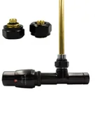 Zawory i kraniki - Zawór termostatyczny zespolony 50mm UNICO czarny mat lewy Pex - miniaturka - grafika 1