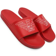 Klapki i japonki męskie - Emporio Armani klapki męskie czerwone basenowe XVPS04-XN747-S449 46 - miniaturka - grafika 1