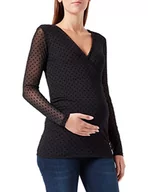 Koszulki i topy damskie - Noppies Maternity Top Olean Nursing Long Sleeve Allover Print, Black-P090, XS - miniaturka - grafika 1