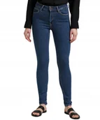 Spodnie damskie - Jeansy Lee Foreverfit 112145053 L32SOVWD Clean Riley damskie niebieskie W 2 - miniaturka - grafika 1