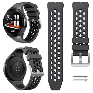 Opaska Pasek Perforowany Do Huawei Watch Gt 2E 46Mm - Szaro-Czarny - Akcesoria do smartwatchy - miniaturka - grafika 1