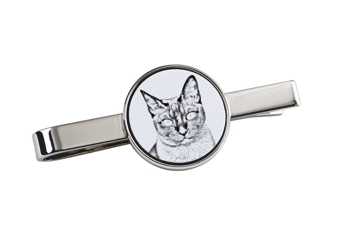 Kot tonkijski - spinka do krawata z kotem, personalizowany klips do krawata, wyjątkowy prezent dla mężczyzny marki Art-Dog
